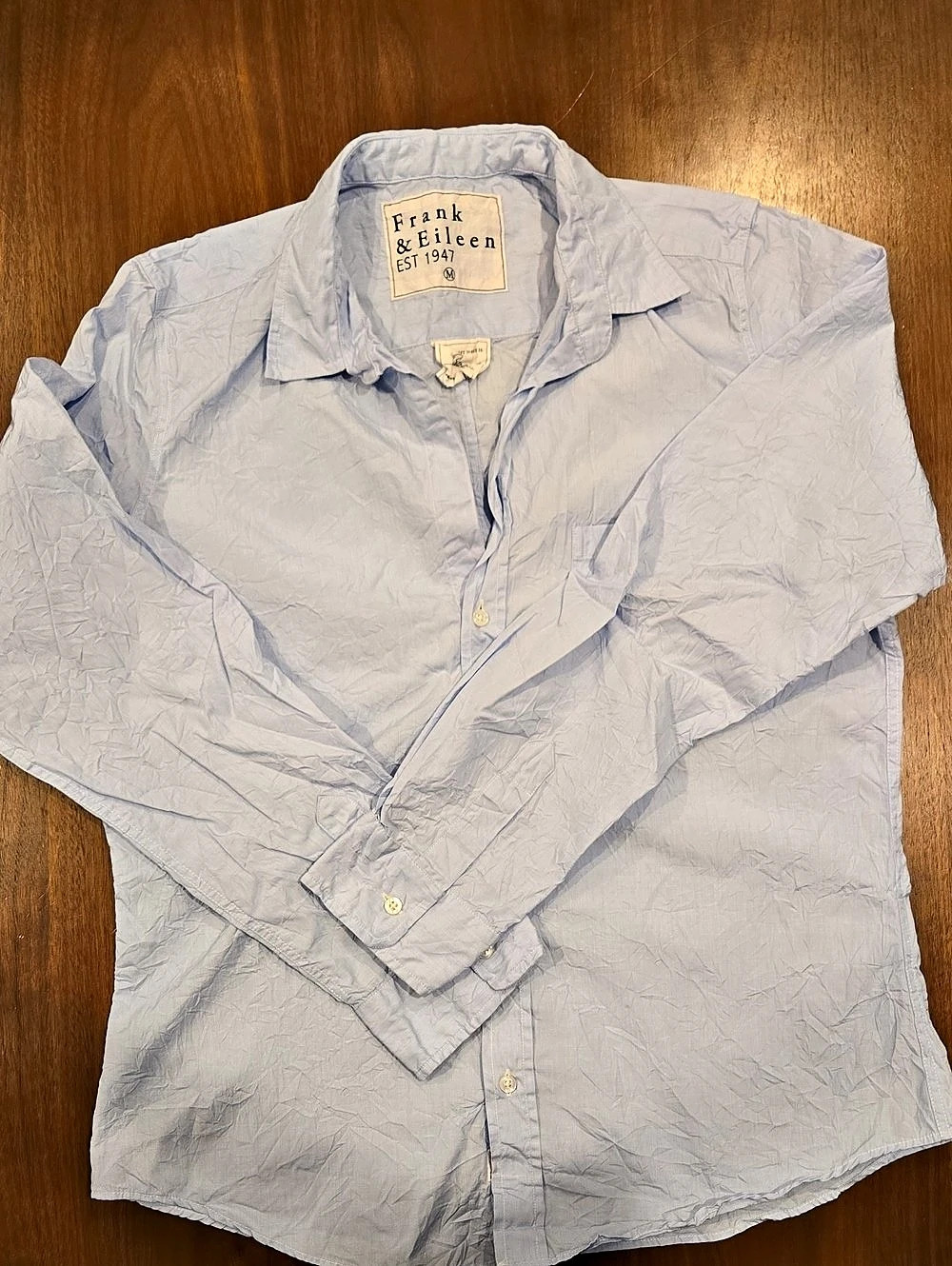 Frank & Eileen Barry Button-Up Shirt Blue Medium